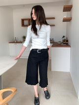 FRILL CAPRI PANTS (3C)