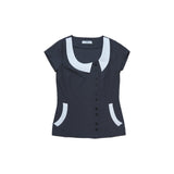Unbalance Collar Shirts