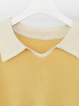 Classic Color Matching Collar Knit