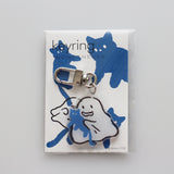 Ghost and cat keyring