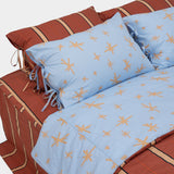 Starry brown Stripe Duvet Cover - K size