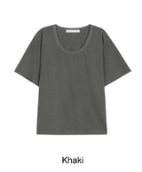 ルーブルカットオフUネックTシャツ