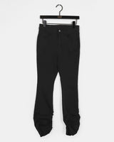 Monde Shirring Pleated Layered Bootcut Pants