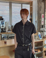 Verno Two-way Zip-up Half Shirt