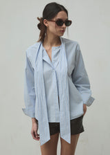 STRIPE TIE BLOUSE