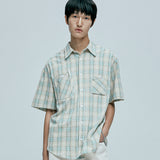 cig plaid 2 pocket work shirts green
