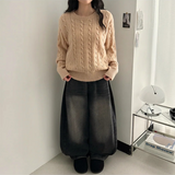 ルナソフト ツイステッドラウンドニットウェア