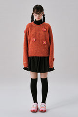 Tommy Flower Knit [Orange]