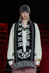 GOTHIC LOGO MUFFLER / BLACK&IVORY