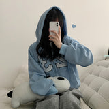 コニーレースナンバリングエンブロイダリー2wayフードジップアップ