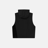 Voyage hooded zip vest / Black