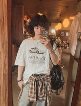 リンデルヴィンテージオールドカーショートスリーブTシャツ