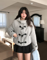 [wool 20%] ドーソンヘアリーフードダッフルコート