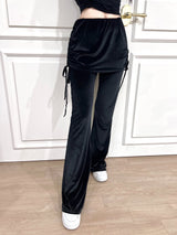 1072. Velvet shirring sk-pt (3color)