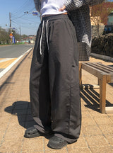 ホーテ パッチ ストリング カット ワイドパンツ