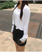 (4color) tension sleeveless cardigan set