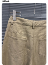 レイヤードコットンワイドカジュアルパンツ
