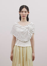 ドットドレープスリーブレス (White)