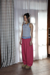  check'n sag pants_pink