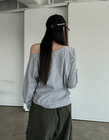 Rabbit Basic Cotton Off Shoulder Long Sleeve