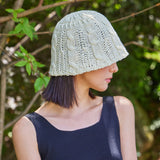 VZ Label Cable Knit Bucket Hat / Ivory