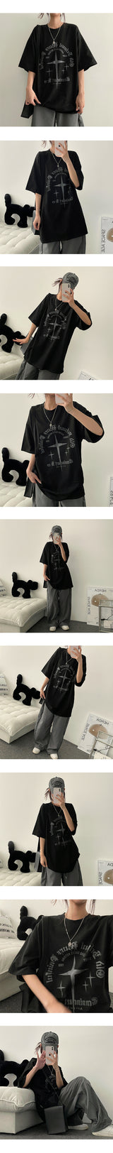 Curly Star Overfit Short Sleeve Tee