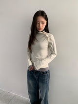 カーフボタンポーラーTシャツ