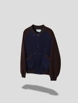 Raglan fleece zip-up 2color