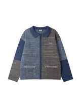 MELANGE KNIT JACKET (NAVY)