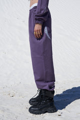 FEATHER JOGGER PANTS PURPLE