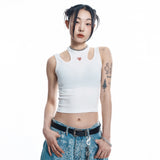 Heart Logo Golji Sleeveless - WHITE