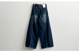 Ipp vintage washing round incision denim wide pants