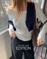 [MADE] Bor round ribbed knit
