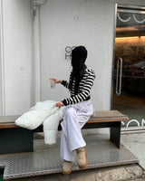 Stripe hood jumper (기모)