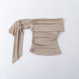 Arin Drape Slim One-Shoulder Top
