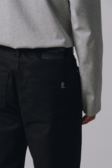 Semi flare cotton pants(Black)