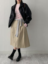Verdi Flap Overfit Leather Blouson