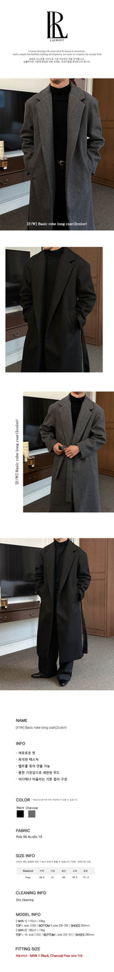 [F/W] ベーシックローブロングコート(2color)