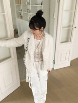 2way fur cardigan