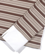 SHIRT LAYERED STRIPE TOP_Brown