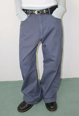 VINTAGE DYEING ZIPPER PANTS