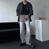 NOS107 Gray Over Wide Denim Pants (XS ~ L)