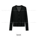 Henne Double Button See-Through Cardigan