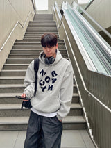Alphabet embroidered Hooded