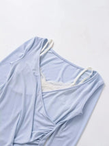Lauren Lace Layered Shirring Top
