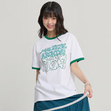 Maltese Archive Line Graphic Ringer Half Sleeve T-shirt