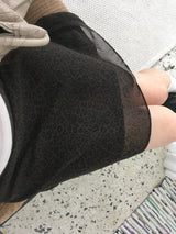 chiffon leopard skirt