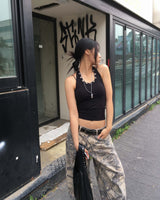 Tree denim pants