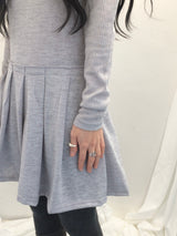 line and pleated dress