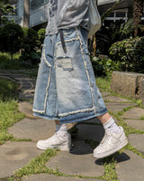NOX Carpenter Raw-Cut Bermuda Denim